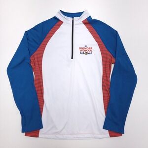 DC Wonder Woman Run Series Top L Activewear Shirt 1/4‎ Zip Running Jogging